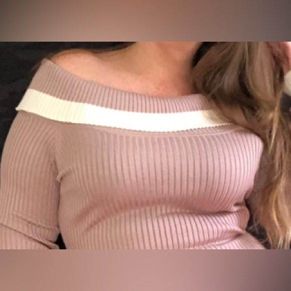 NWT Mauve and White Fashion Dress Large - Picture 6 of 6